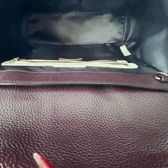 Plum Leather Henri Bendel Tote/Backpack - Picture 6 of 10